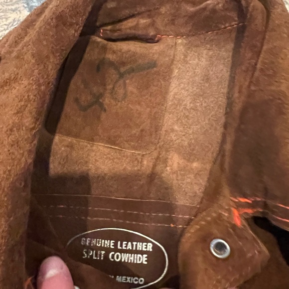 Vtg El Toro Bravo Jacket Mens 42 Brown Suede Split Cowhide Western Rodeo - Picture 4 of 7
